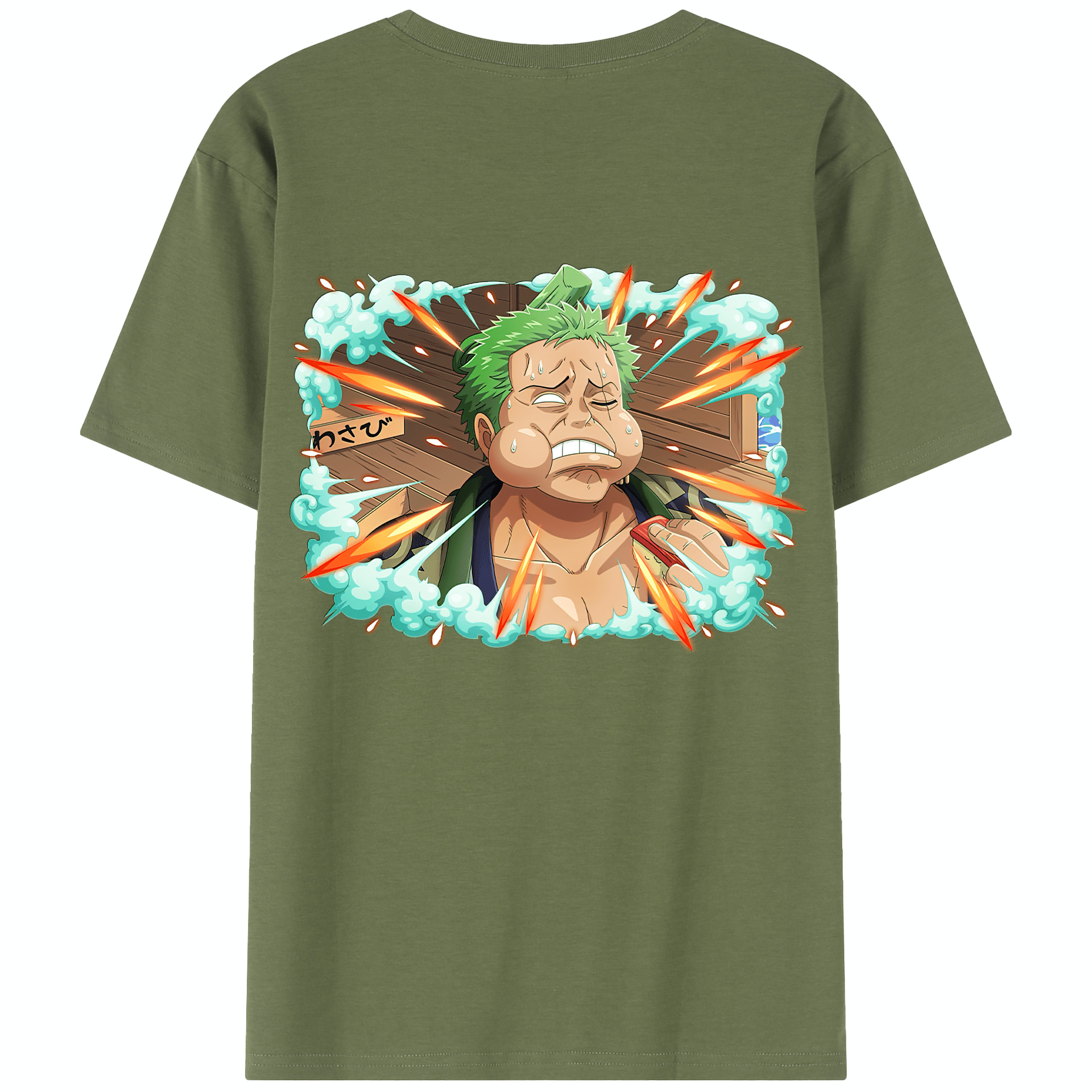 ワンピース ロロノア・ゾロ ONE PIECE Roronoa Zoro 綿100％半袖Tシャツ（背面プリント）